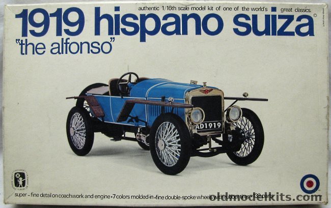 Entex 1/16 1919 Hispano Suiza 'The Alfonso', 8202 plastic model kit